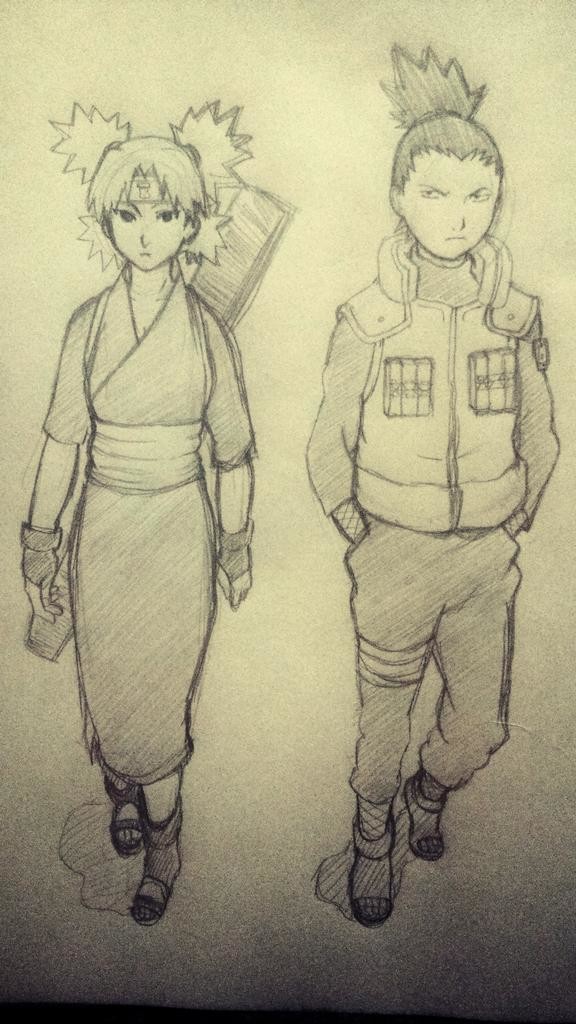 【落書き】NARUTO(シカテマばっか)