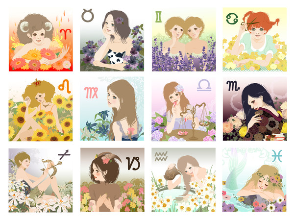 12星座イラストカット集