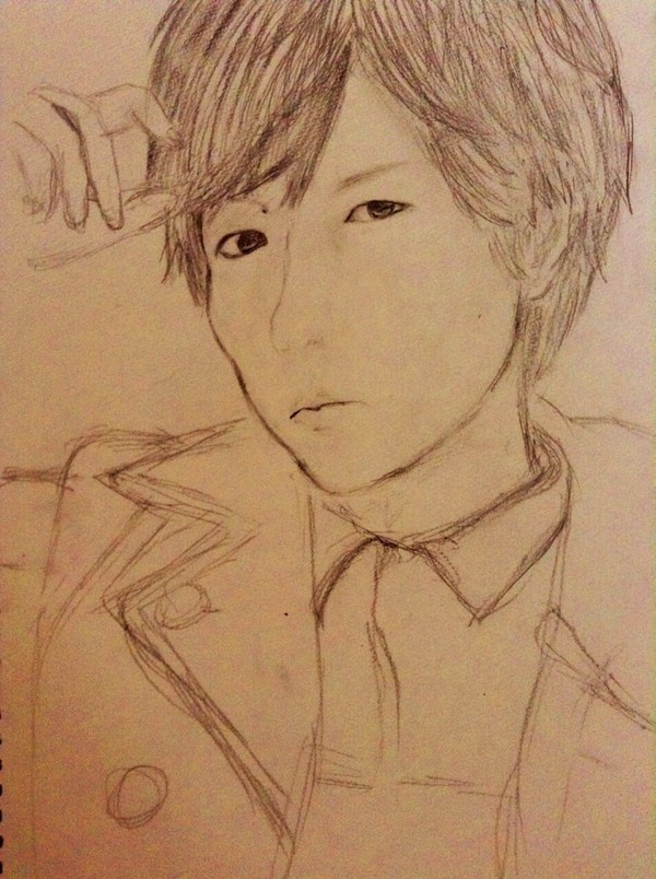 【声優】神谷浩史描いてみた【人物画】