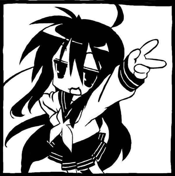 切り絵風まほろさん＆こなたん