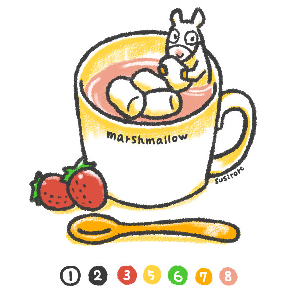 リクエストされた競走馬をこれまで出走した枠番のカラーを使って描く