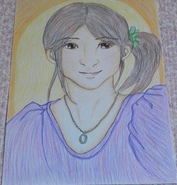 某Ｙ嬢の似顔絵Ⅱ（着色のみ）