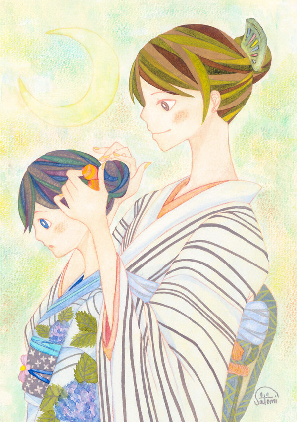 「お洒落して、」