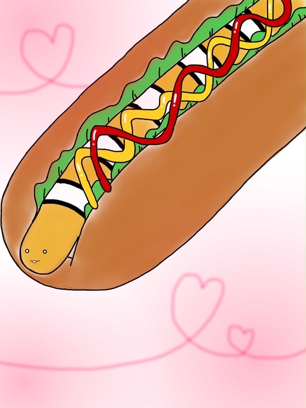 ホットドッグのニシキアナゴさん