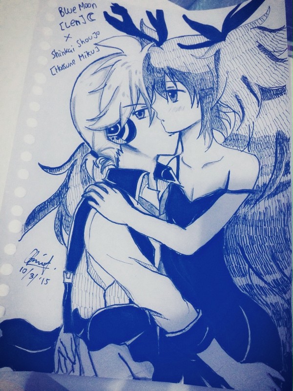 Blue moon! Len × Shinkai!Miku