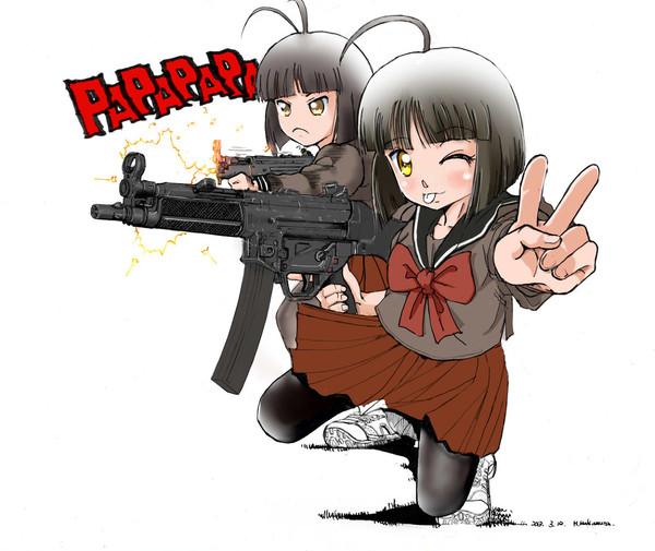 『うぽって！』より『MP5A2＝えむぴ』（若干修正中）