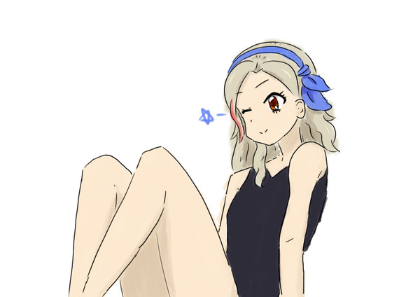 濃い青が似合いそうな娘