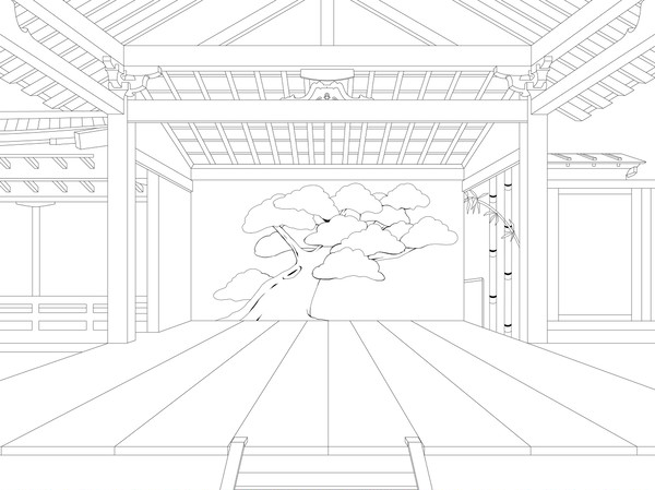 【素材】能楽堂らしきもの