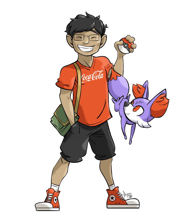 PokeTrainer Cris and Fennekin