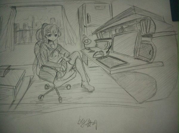 少女与卧室