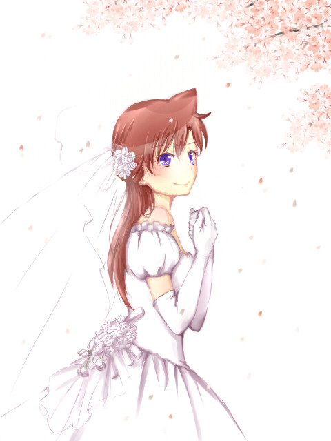 ウェディングドレスの蘭ちゃん