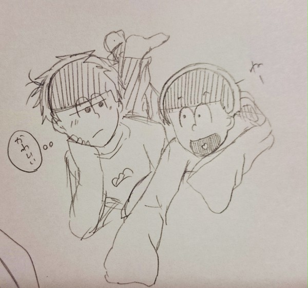 一松受け(？)自分絵注意