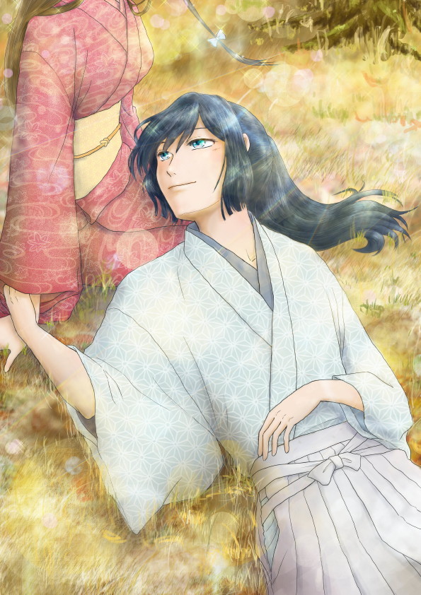 秋の膝枕~総司くん×大和さんとコラボ