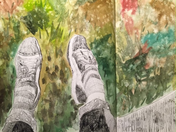 Sketch in the woods