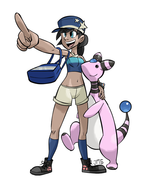 Pokemon Trainer and Ampharos