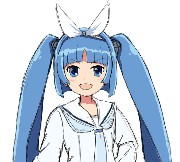 ニパ子を模写ラフ書き