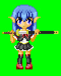 ドット絵　ダークエルフ２　３頭身