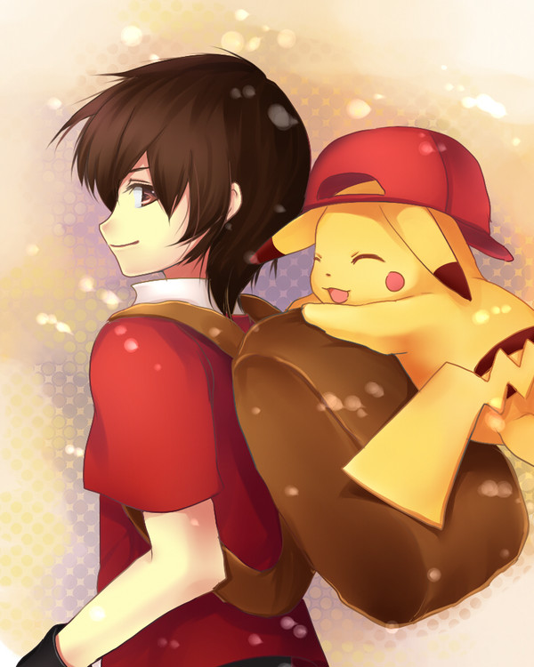 レッドとピカチュウ