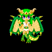 ドット絵　ダークエルフ３　３頭身