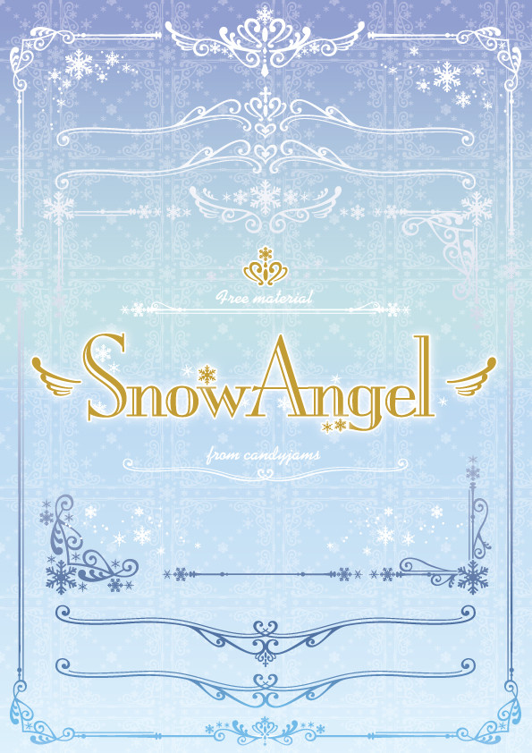 【飾り枠】SnowAngel【フリー素材】