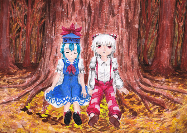 東方　慧音　妹紅