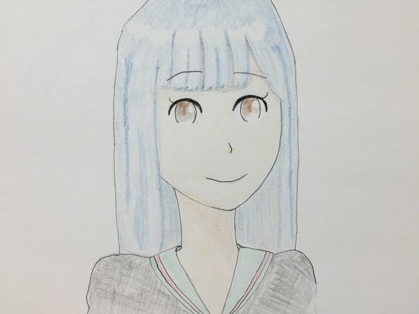 青髪の女の子