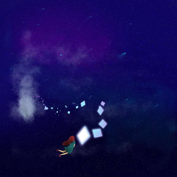 Girl in space