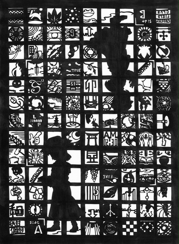 秘封倶楽部と東方の切り絵