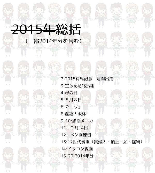 2015年-2014年うま擬人化総括