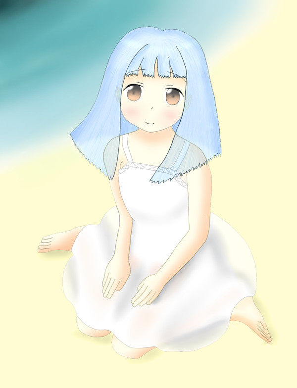 白ワンピース少女