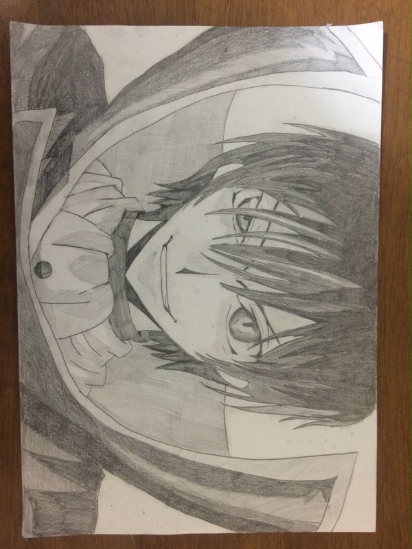 コードギアスの「ルルーシュ」描いてみました