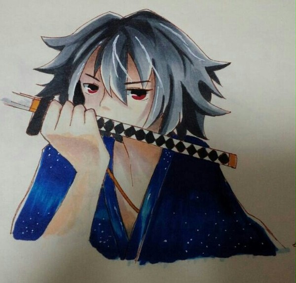 和装男子