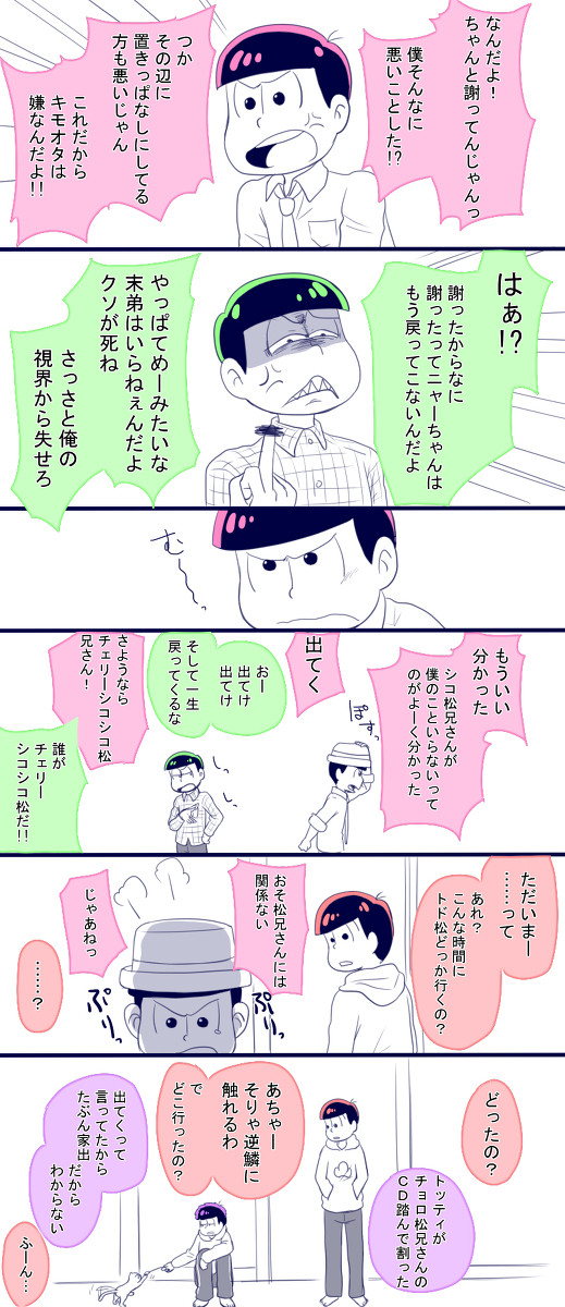 【おそ松】チョロ松とトド松の喧嘩松