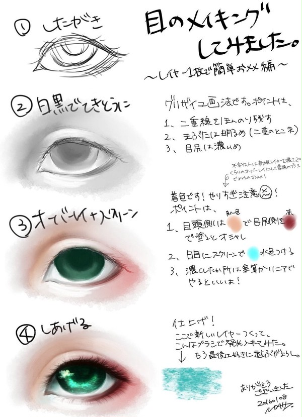 目イキング+落書き