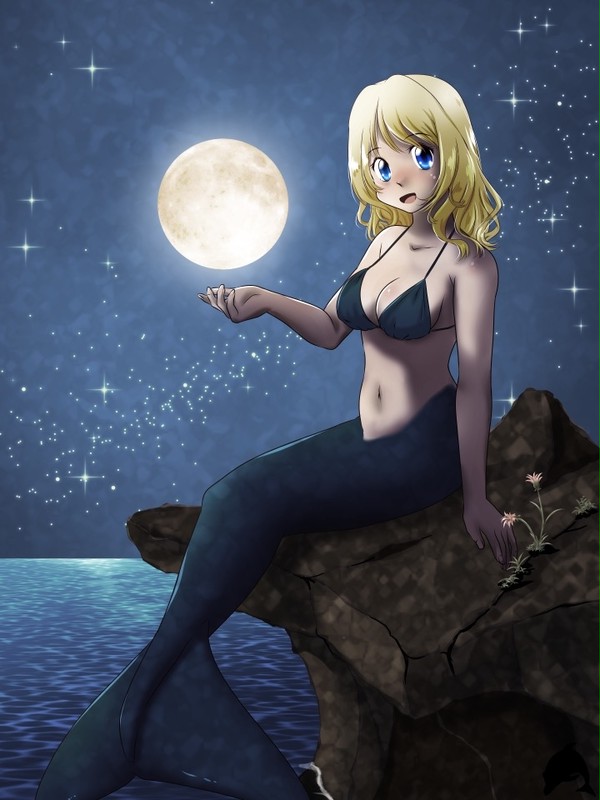 月と人魚