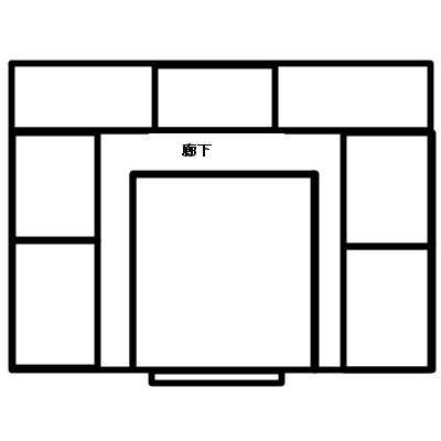 TRPG用見取り図２－３（洋館２階）