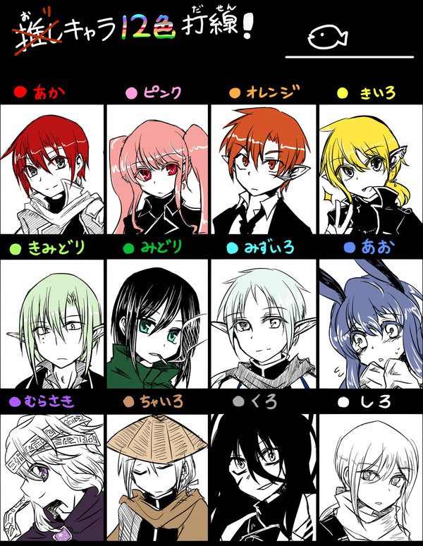 オリキャラ12色打線