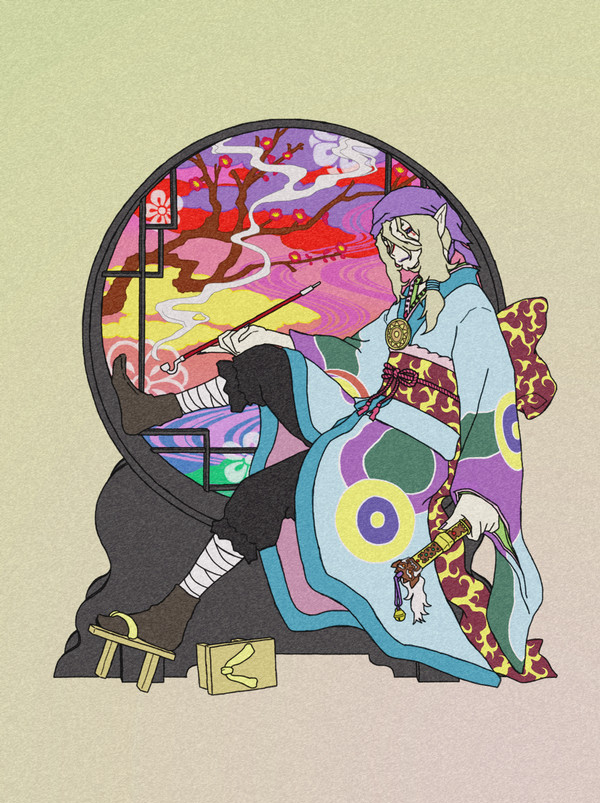 薬売りさんを初描きしてみた。