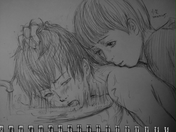一松の水責め(らくがき)