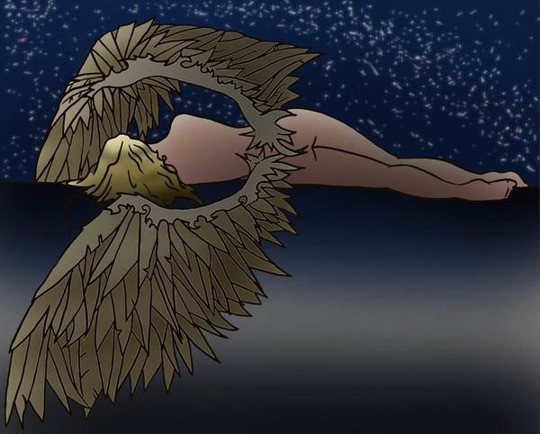 sleeping angel-colored