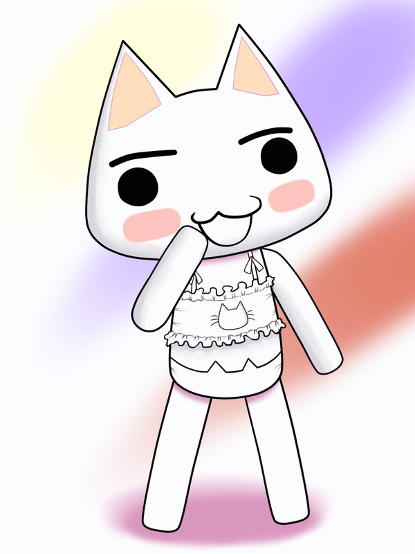 例の猫ランジェリー　トロも着てみましたニャ！