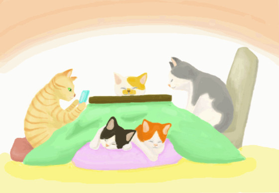 こたつでうとうと