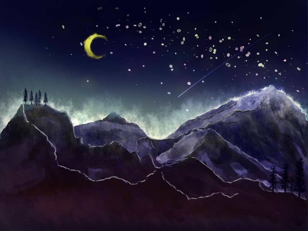 絵本の夜空