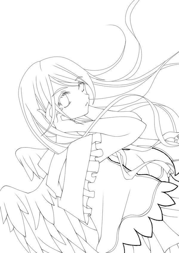 森の精（線画）