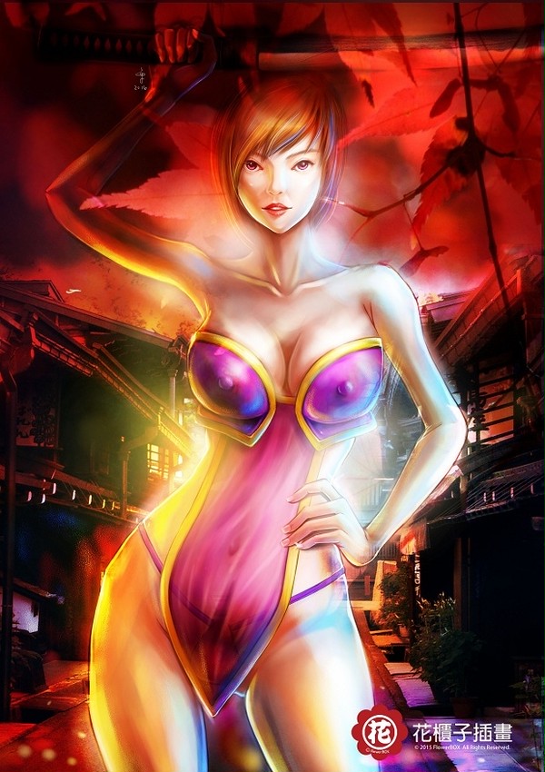@花櫃子快樂插畫-女戰士