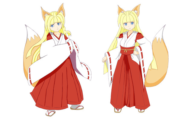 狐巫女並べる