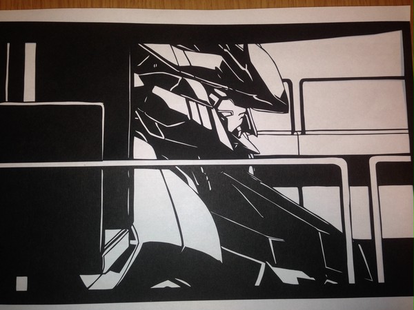 分かりにくいがバルバトス 切り絵