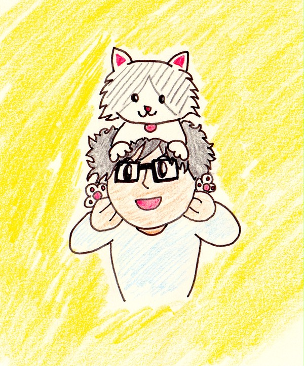 愛猫の猫と私。