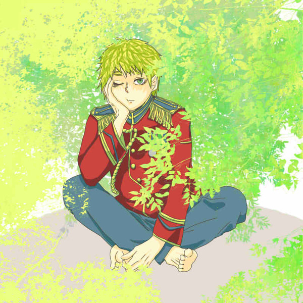 緑の中眉毛