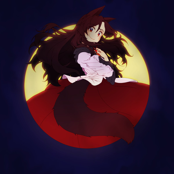 月夜の狼
